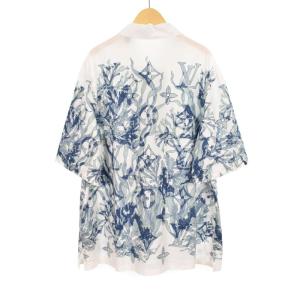 LOUIS VUITTON 23AW モノグラム グラフィック ショートスリーブシャツ L ホワイト RM232M