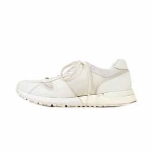 ランアウェイ ライン モノグラム スニーカー ローカット レザー 7 白 ホワイト 1A5AXS AA