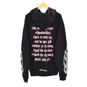 CHROME HEARTS CVTVLIST パーカー ロゴ プリント L ブラック