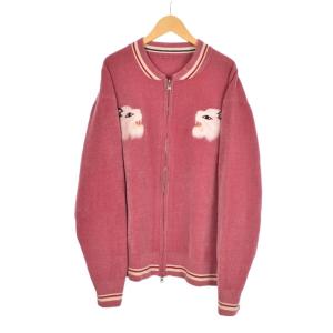 24AW Needle Punch Rversible Ska Knit  L ピンク