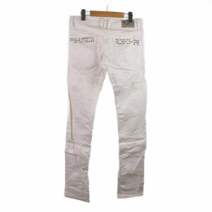 DIESEL ジーンズ デニム パンツ スタッズ 16Y 白 ホワイト