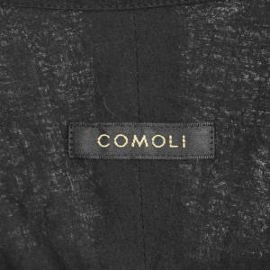 COMOLI 24SS KADHI オープンカラーシャツ 4 ブラック Z01-02017