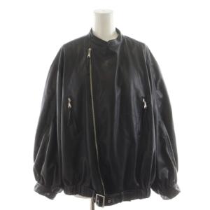 22AW EGG GATHER LEATHER JACKET フェイクレザージャケット ブルゾン ジップアップ