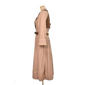 Ameri VINTAGE 19SS バックプリーツ トレンチコート ベージュ 0191740030