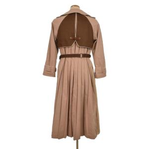 Ameri VINTAGE 19SS バックプリーツ トレンチコート ベージュ 0191740030