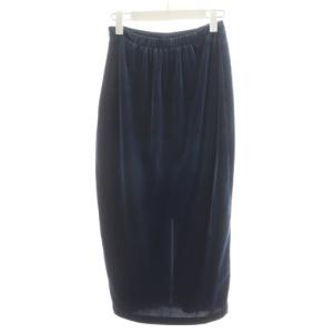 SLIT VELOR I LINE SKIRT タイトスカート ロング スリット Iライン ベロア S