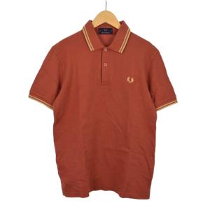 ポロシャツ 半袖 ロゴ 刺繍 38 オレンジ M12/356/635/353