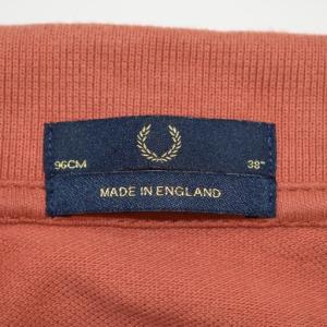 FRED PERRY ポロシャツ 半袖 ロゴ 刺繍 38 オレンジ M12/356/635/353