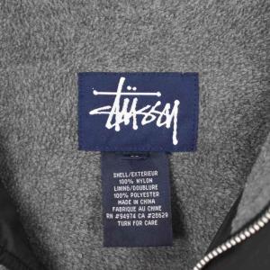 STUSSY 90's オールド フーデッドナイロンジャケット M ネイビー