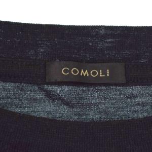 COMOLI 25SS サマーウール 半袖 Tシャツ 2 ブラック B01-05016