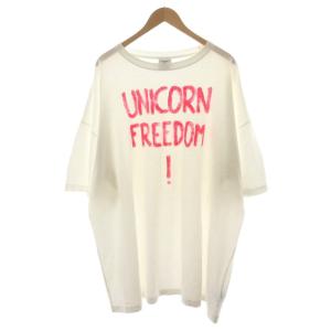 Tシャツ カットソー 半袖 ロゴ M ピンク 白 ホワイト /AN27 AA