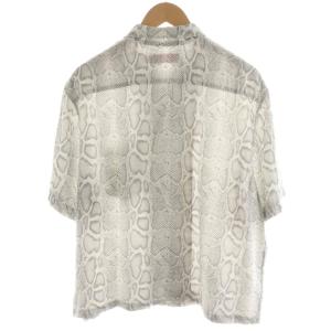 Supreme 24SS Snake Shirt パイソン柄 L グレー ホワイト