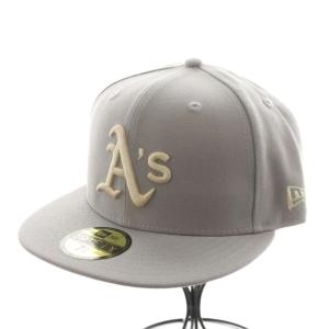 59FIFTY オークランドアスレチックス キャップ 帽子 ロゴ 刺繍 7 5/8 グレー 208824