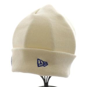 NEW ERA ベーシック カフニット ビーニー ニット帽 ワッチキャップ ニットキャップ 白 ホワイト Dロゴ 刺繍