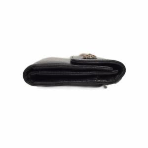 CHROME HEARTS ウェーブウォレット クロスボタン 長財布 ブラック