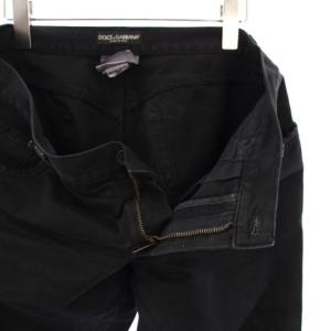 DOLCE&GABBANA デニム パンツ ジーンズ ダメージ加工 48 黒 ブラック G39CTX/G8M79 /TK