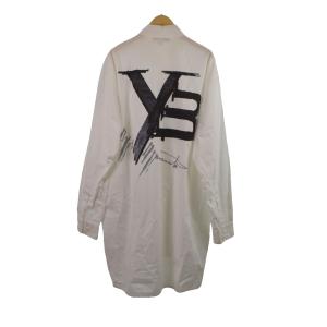 5周年 YOHJI SHRT ART1 シャツ 長袖 ロゴ プリント M 白 ホワイト CY6855