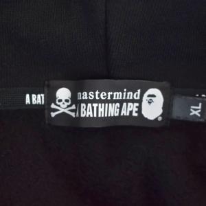 A BATHING APE MASTERMIND ジップアップ パーカー XL ブラック 001ZPJ731904C
