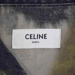 CELINE ハリスウォッシュデニム ブリーチ デニムジャケット XL ブラック 2Q503510T