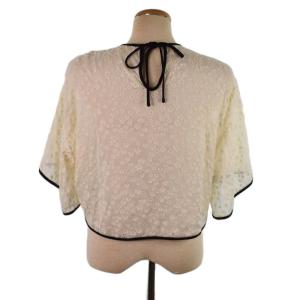 Mame Kurogouchi 18SS flower flare blouse シャツ 1 白 ホワイト MM18SS-SH006