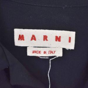 MARNI 24AW メンディング トロピカルウール オープンカラー ボーリングシャツ 50 ブラック