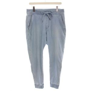 FLE エフエルイー インディゴニット ジョガーパンツ イージーパンツ テーパード L 水色 ライトブルー