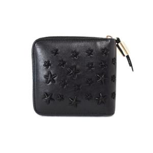 JIMMY CHOO 二つ折り財布 スタッズ ブラック