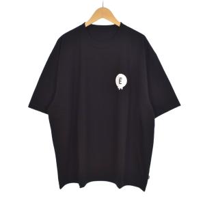 25SS Circle E Drip T-Shirt Tシャツ 半袖 ロゴ プリント L 黒 ブラック