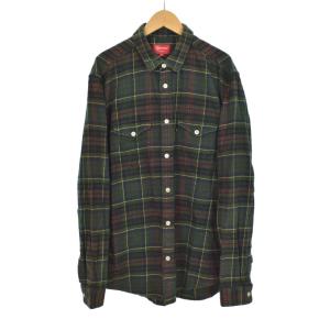09FW Prep Flannel Shirt チェック L グリーン