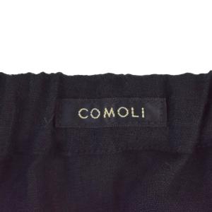 COMOLI 25SS カナパ ドローストリングパンツ 2 ブラック B01-03008