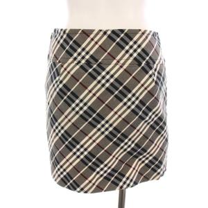 BURBERRY BLUE LABEL ミニ スカート チェック 36 黒 白 赤 FL509-157-10 /YM