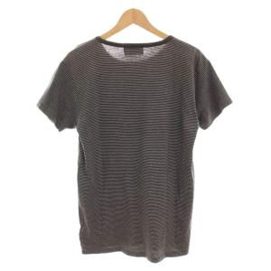 RRL ラルフローレン Tシャツ カットソー ボーダー 半袖 M グレー カーキ /YM