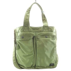 吉田カバン タンカー ハンドバック トートバッグ ショルダーバッグ 2way ロゴ ナイロン カーキ /AN2