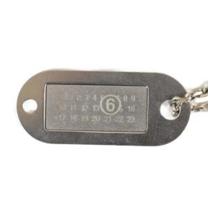 MM6 Maison Margiela ネックレス 鍵モチーフ ナンバリングロゴプレート シルバーカラー