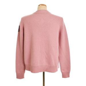 MONCLER 18AW ベロア ニット切替 ダウンジャケット M ピンク D20939490800