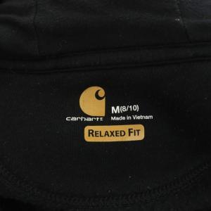 Carhartt パーカー ジップアップ バックロゴ プリント M 黒 ブラック /AN47