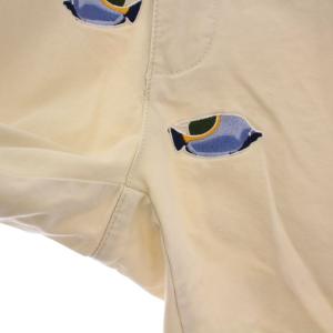 THOM BROWNE ショートパンツ ハーフパンツ 30 オフホワイト アイボリー 魚柄 フィッシュ柄 刺繍 /YM