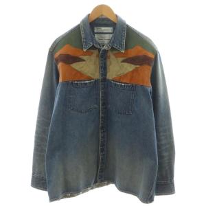 21SS パッチワーク デニムシャツ Patch Work Denim Shirt デニムジャケット Gジャン