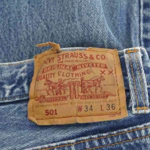 Levi's 501 デニムパンツ ボタンフライ 653刻印 W34L36 ブルー