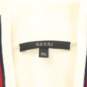 GUCCI ブルゾン ジャケット ジップアップ ロゴ 刺繍 XL 白 ホワイト 256125 /AN27