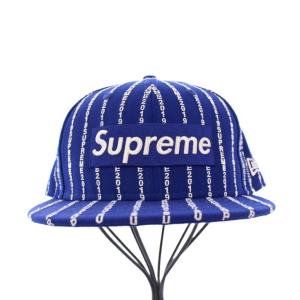 Supreme NEW ERA 19SS Text Stripe ベースボールキャップ