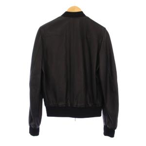 DIOR HOMME アトリエロゴ レザージャケット 44 ブラック 733L469I5091