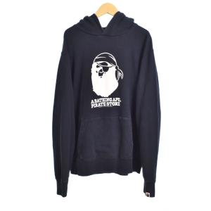 パイレーツストア フロントエイプヘッド プリント パーカー フーディー XL 黒 ブラック 4910-182-012