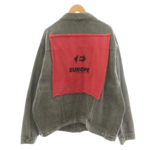BALENCIAGA デニムジャケット 54 グレー レッド 509116