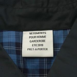 VETEMENTS 19SS FUSION SHIRT XL ブラック