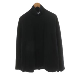HIGH NECK BIG T-SHIRT Tシャツ カットソー 長袖 ハイネック 44 黒 ブラック