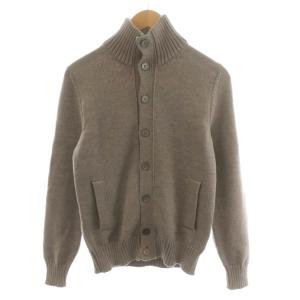 ハイネックドライバーズニットカーディガン 46 ブラウン 7ETJP4 ZC239