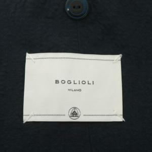 BOGLIOLI テーラードジャケット シングル コットン リネン混 麻 44 紺 ネイビー X2902E /AN19