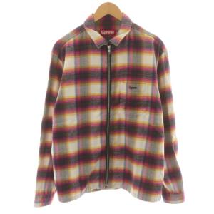 Shadow Plaid Flannel Zip Up Shirt