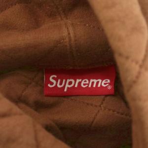 Supreme 18AW キルティングパーカー プルオーバー L ブラウン